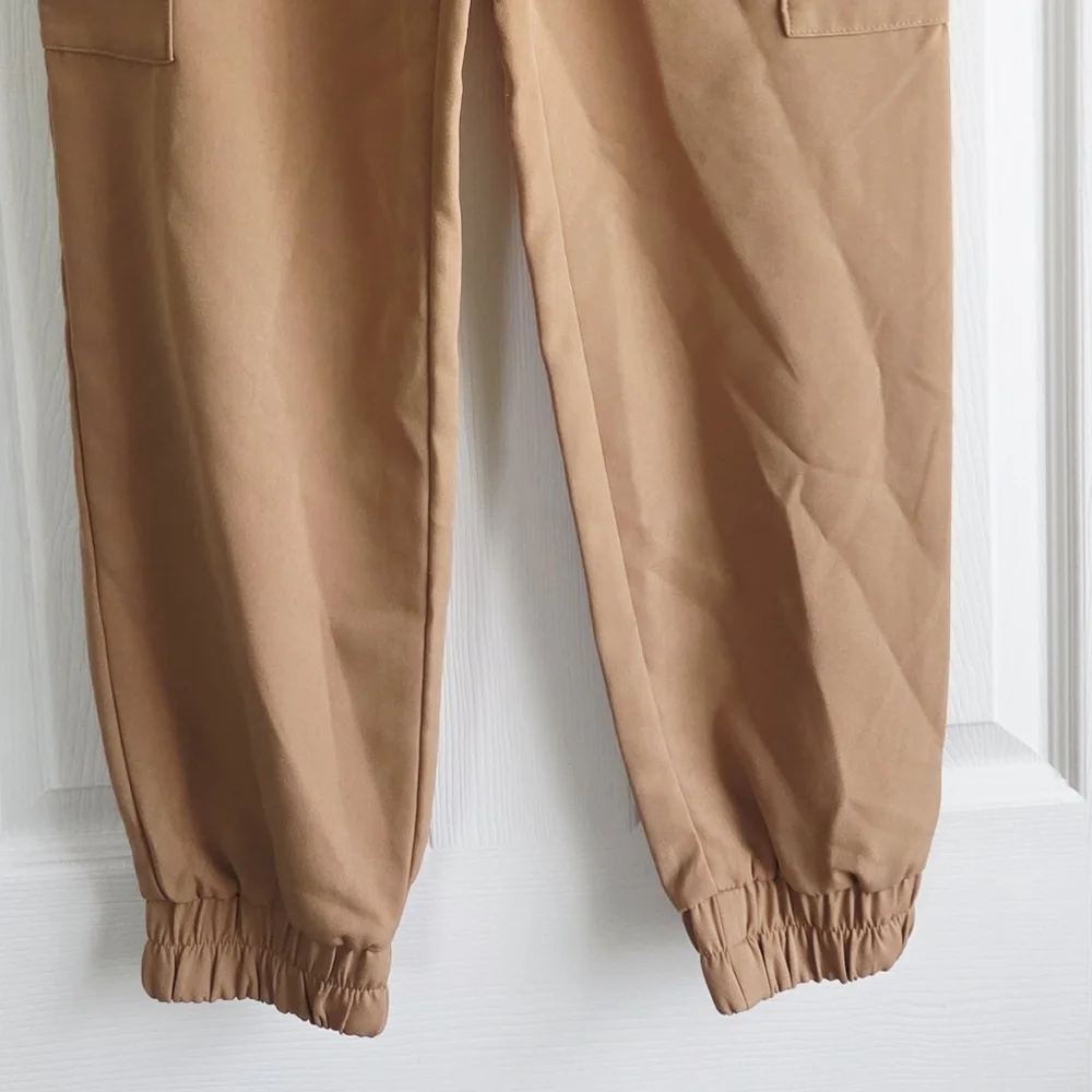 Marc New York ✨️ Tan Jogger Women's Pants with Gold Zippers Size XS